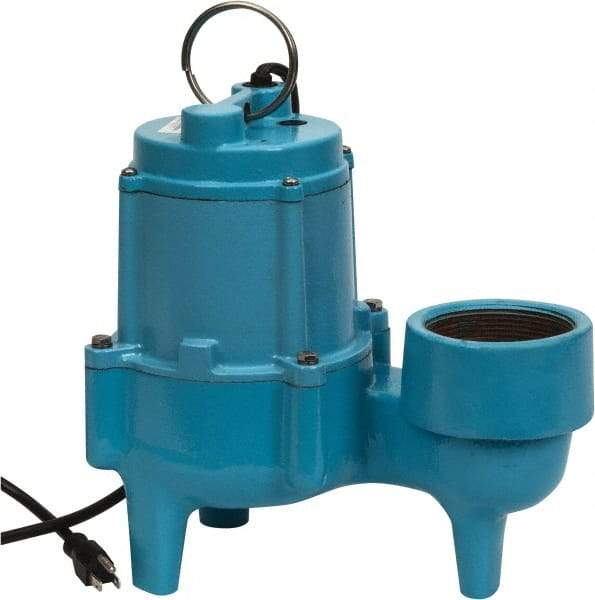 Little Giant Pumps - 4/10 hp, 8.5 Amp Rating, 115 Volts, Manual Operation, Sewage Pump - 1 Phase, Cast Iron Housing - Best Tool & Supply