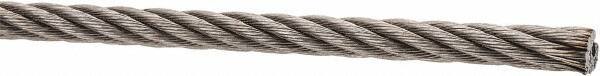 Value Collection - 1' Long, 3/16" Diam, Aircraft Cable - 2,900 Lb Breaking Strength, Material Grade 316, 7 x 19 Strand Core - Best Tool & Supply