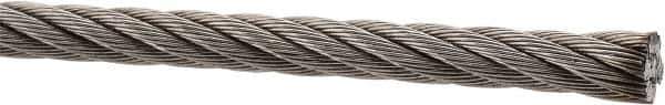 Value Collection - 1' Long, 1/4" Diam, Aircraft Cable - 4,900 Lb Breaking Strength, Material Grade 316, 7 x 19 Strand Core - Best Tool & Supply