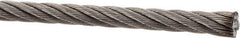 Value Collection - 1' Long, 1/4" Diam, Aircraft Cable - 4,900 Lb Breaking Strength, Material Grade 316, 7 x 19 Strand Core - Best Tool & Supply