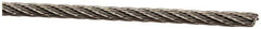 Value Collection - 1' Long, 1/8" Diam, Aircraft Cable - 1,360 Lb Breaking Strength, Material Grade 316, 7 x 7 Strand Core - Best Tool & Supply