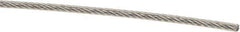 Loos & Co. - 1/16" x 3/64" Diam, Aircraft Cable - 270 Lb Breaking Strength, Material Grade Carbon Steel, 7 x 7 Strand Core, Nylon Coating - Best Tool & Supply