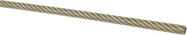 Loos & Co. - 1/8" x 3/32" Diam, Aircraft Cable - 1,000 Lb Breaking Strength, Material Grade Carbon Steel, 7 x 19 Strand Core, Nylon Coating - Best Tool & Supply