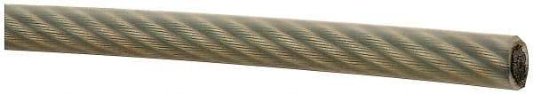 Loos & Co. - 3/8" x 1/4" Diam, Aircraft Cable - 7,000 Lb Breaking Strength, Material Grade Carbon Steel, 7 x 19 Strand Core, Nylon Coating - Best Tool & Supply