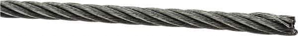 Loos & Co. - 1/8" Diam, Galvanized Steel Wire Rope - 2,000 Lb Breaking Strength, Material Grade Carbon Steel, 7 x 19 Strand Core - Best Tool & Supply