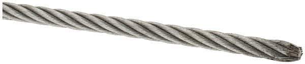 Loos & Co. - 1/4" Diam, Galvanized Steel Wire Rope - 7,000 Lb Breaking Strength, Material Grade Carbon Steel, 7 x 19 Strand Core - Best Tool & Supply