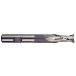 3/4 Dia. x 5-1/4 Overall Length 2-Flute Square End High Speed Steel SE End Mill-Round Shank-Extension -TiN - Best Tool & Supply