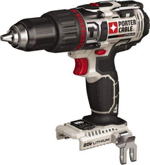 Porter-Cable - 20 Volt 1/2" Chuck Pistol Grip Handle Cordless Drill - 0-400 & 0-1600 RPM, Single-Sleeve Ratcheting Chuck, Reversible, Lithium-Ion Batteries Not Included - Best Tool & Supply