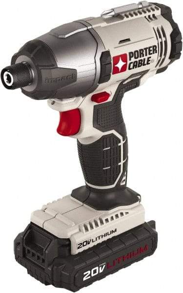 Porter-Cable - 1/4" Drive 20 Volt T-Handle Cordless Impact Wrench & Ratchet - 2,900 RPM, 124 Ft/Lb Torque, 2 Lithium-Ion Batteries Included - Best Tool & Supply