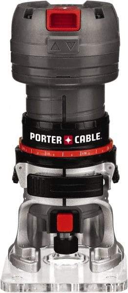 Porter-Cable - 31,000 RPM, 0.5 HP, 4.4 Amp, Laminate Trimmer Electric Router - 120 Volts, 1/4 Inch Collet - Best Tool & Supply