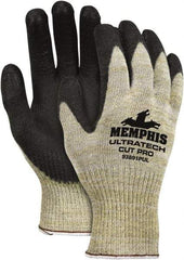 MCR Safety - Size L (9), Polyurethane Coated Kevlar Cut Resistant Gloves - 10.25" Long, Paired - Best Tool & Supply