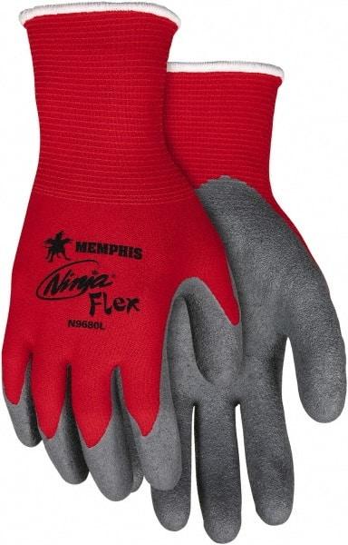 MCR Safety - Size 2XL (11) Latex Coated Nylon Work Gloves - Palm & Fingers Coated, Paired - Best Tool & Supply