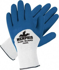 MCR Safety - Size S (7) Latex Coated Latex Work Gloves - Palm & Fingers Coated, Paired - Best Tool & Supply