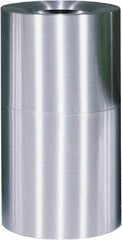 Rubbermaid - 21 Gal Aluminum Round Decorative Waste Receptacle With Top - Aluminum, 32" High - Best Tool & Supply