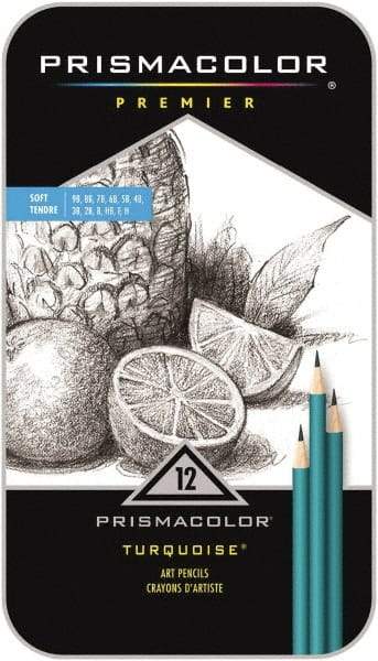 Prismacolor - 2B, 3B, 4B, 5B, 6B, 7B, 8B, 9B, B, F, H, HB Graphite Pencil - Graphite - Best Tool & Supply