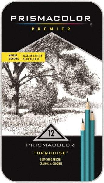 Prismacolor - 2B, 2H, 3B, 3H, 4B, 4H, 5H, 6H, B, F, H, HB Graphite Pencil - Graphite - Best Tool & Supply