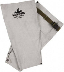 MCR Safety - Size Universal, Leather Sleeve - 18" Long Sleeve, Snaps at Wrist - Best Tool & Supply