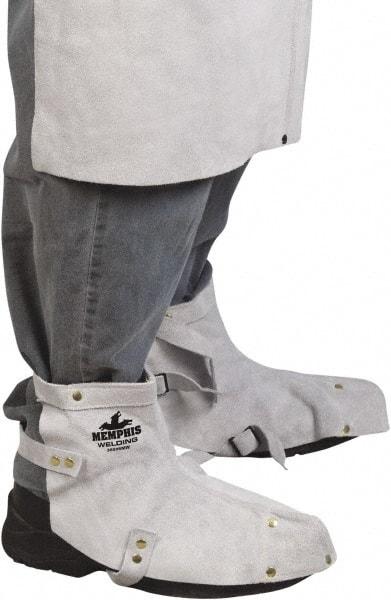 MCR Safety - Men's Universal (Women's Universal) Flame Resistant/Retardant Spats - Leather Upper, Gray - Best Tool & Supply