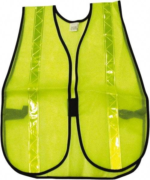 MCR Safety - One Size Fits Most High Visibility Lime Mesh Expandable Vest - Hook & Loop Closure, Polyester - Best Tool & Supply