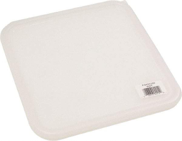 Rubbermaid - 11.3" Long x 10-1/2" Wide, Rectangular Polyethylene Lid - Corner-Pull Tab, Use with FG631200, FG631800, FG632200, FG9F0700, FG9F0800, FG9F0900 - Best Tool & Supply