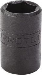 Proto - 7/32", 1/4" Drive, Standard Hand Socket - 6 Points, 7/8" OAL, Alloy Steel, Black Finish - Best Tool & Supply