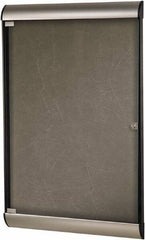 Ghent - 59.13" Wide x 36" High Enclosed Cork Bulletin Board - Natural Cork, Aluminum Frame - Best Tool & Supply