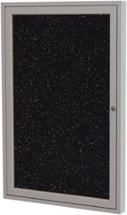 Ghent - 36" Wide x 24" High Enclosed Cork Bulletin Board - Rubber, Confetti (Color) - Best Tool & Supply