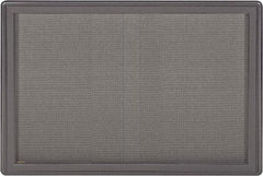 Ghent - 47" Wide x 34" High Enclosed Cork Bulletin Board - Fabric Covered, Black - Best Tool & Supply