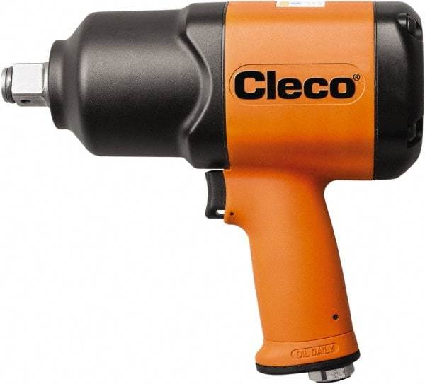 Cleco - 1/2" Drive, 8,000 RPM, 800 Ft/Lb Torque Impact Wrench - Pistol Grip Handle, 1,250 IPM, 64 CFM, 90 psi, 1/4" NPT Inlet - Best Tool & Supply