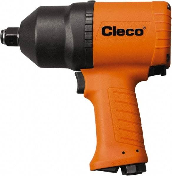 Cleco - 3/8" Drive, 12,000 RPM, 340 Ft/Lb Torque Impact Wrench - Pistol Grip Handle, 1,400 IPM, 54 CFM, 90 psi, 1/4" NPT Inlet - Best Tool & Supply