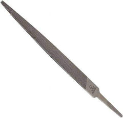 Anglo American - 10" Long, Second Cut, Warding American-Pattern File - Double Cut, 0.12" Overall Thickness, Tang - Best Tool & Supply