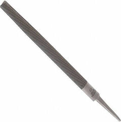 Anglo American - 12" Long, Smooth Cut, Half Round American-Pattern File - Double Cut, 0.32" Overall Thickness, Tang - Best Tool & Supply