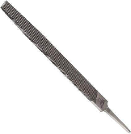 Anglo American - 12" Long, Smooth Cut, Flat American-Pattern File - Double Cut, 0.26" Overall Thickness, Tang - Best Tool & Supply