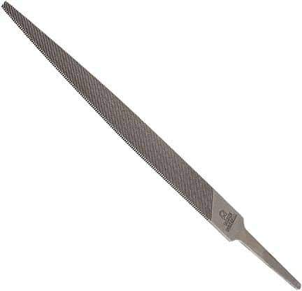 Anglo American - 10" Long, Smooth Cut, Warding American-Pattern File - Double Cut, 0.12" Overall Thickness, Tang - Best Tool & Supply