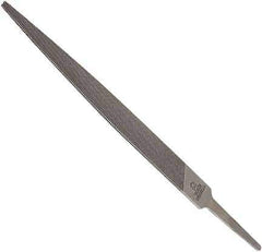 Anglo American - 4" Long, Smooth Cut, Warding American-Pattern File - Double Cut, 0.06" Overall Thickness, Tang - Best Tool & Supply