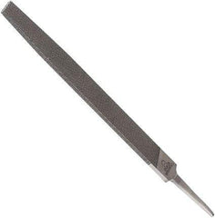 Anglo American - 6" Long, Bastard Cut, Flat American-Pattern File - Double Cut, 0.14" Overall Thickness, Tang - Best Tool & Supply