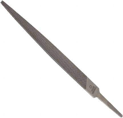 Anglo American - 6" Long, Smooth Cut, Warding American-Pattern File - Double Cut, 0.08" Overall Thickness, Tang - Best Tool & Supply