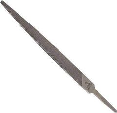 Anglo American - 6" Long, Smooth Cut, Warding American-Pattern File - Double Cut, 0.08" Overall Thickness, Tang - Best Tool & Supply