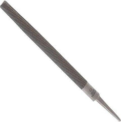 Anglo American - 8" Long, Second Cut, Half Round American-Pattern File - Double Cut, 0.22" Overall Thickness, Tang - Best Tool & Supply