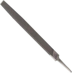 Anglo American - 8" Long, Smooth Cut, Flat American-Pattern File - Double Cut, 0.18" Overall Thickness, Tang - Best Tool & Supply