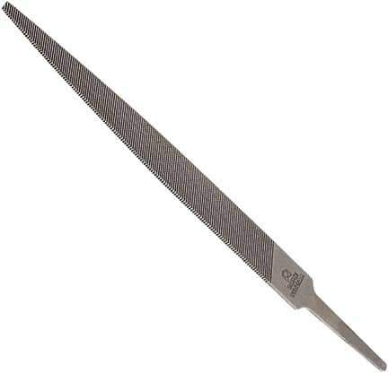 Anglo American - 6" Long, Second Cut, Warding American-Pattern File - Double Cut, 0.08" Overall Thickness, Tang - Best Tool & Supply