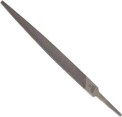 Anglo American - 6" Long, Second Cut, Warding American-Pattern File - Double Cut, 0.08" Overall Thickness, Tang - Best Tool & Supply