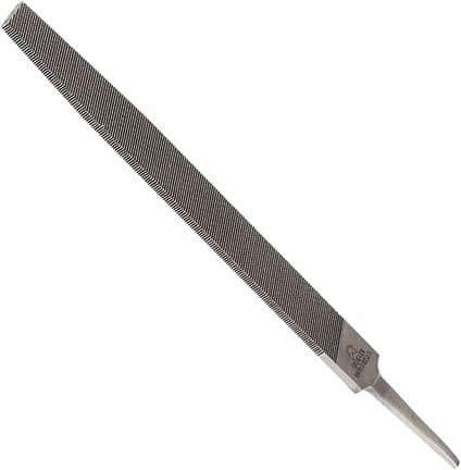 Anglo American - 6" Long, Smooth Cut, Flat American-Pattern File - Double Cut, 0.14" Overall Thickness, Tang - Best Tool & Supply