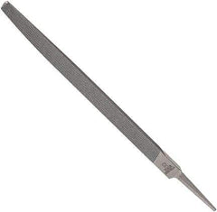 Anglo American - 8" Long, Smooth Cut, Triangle American-Pattern File - Double Cut, 0.55" Overall Thickness, Tang - Best Tool & Supply