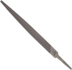 Anglo American - 8" Long, Second Cut, Warding American-Pattern File - Double Cut, 0.1" Overall Thickness, Tang - Best Tool & Supply