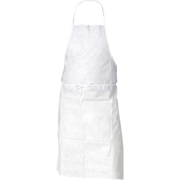 KleenGuard - 28" Wide x 36" Long Bib Apron - Spunbound, White, Resists Dry Particles - Best Tool & Supply