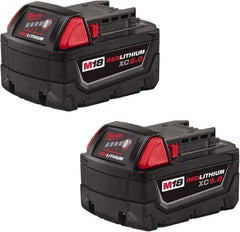 Milwaukee Tool - 18 Volt Lithium-Ion Power Tool Battery - 5 Ahr Capacity, 110 min Charge Time, Series RED LITHIUM - Best Tool & Supply