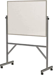 Ghent - 72" High x 53" Wide Reversible Dry Erase Board - Porcelain, 20" Deep, Includes Eraser & 4 Markers - Best Tool & Supply