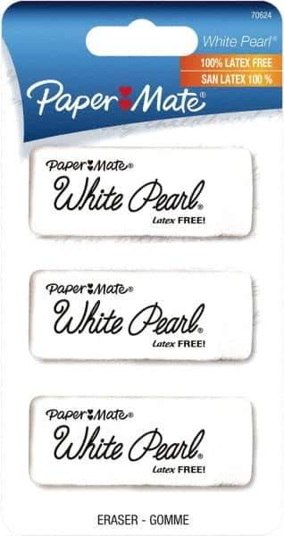 Paper Mate - Rectangle Rubber Eraser - White - Best Tool & Supply