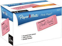 Paper Mate - Rectangle Rubber Eraser - Pink - Best Tool & Supply